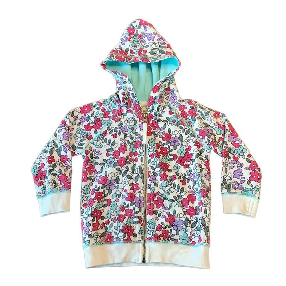 Peek Other - PEEK Floral Hoodie Jacket Girls 2 2T EUC Pink Spring Flowers Cotton Toddler Girl